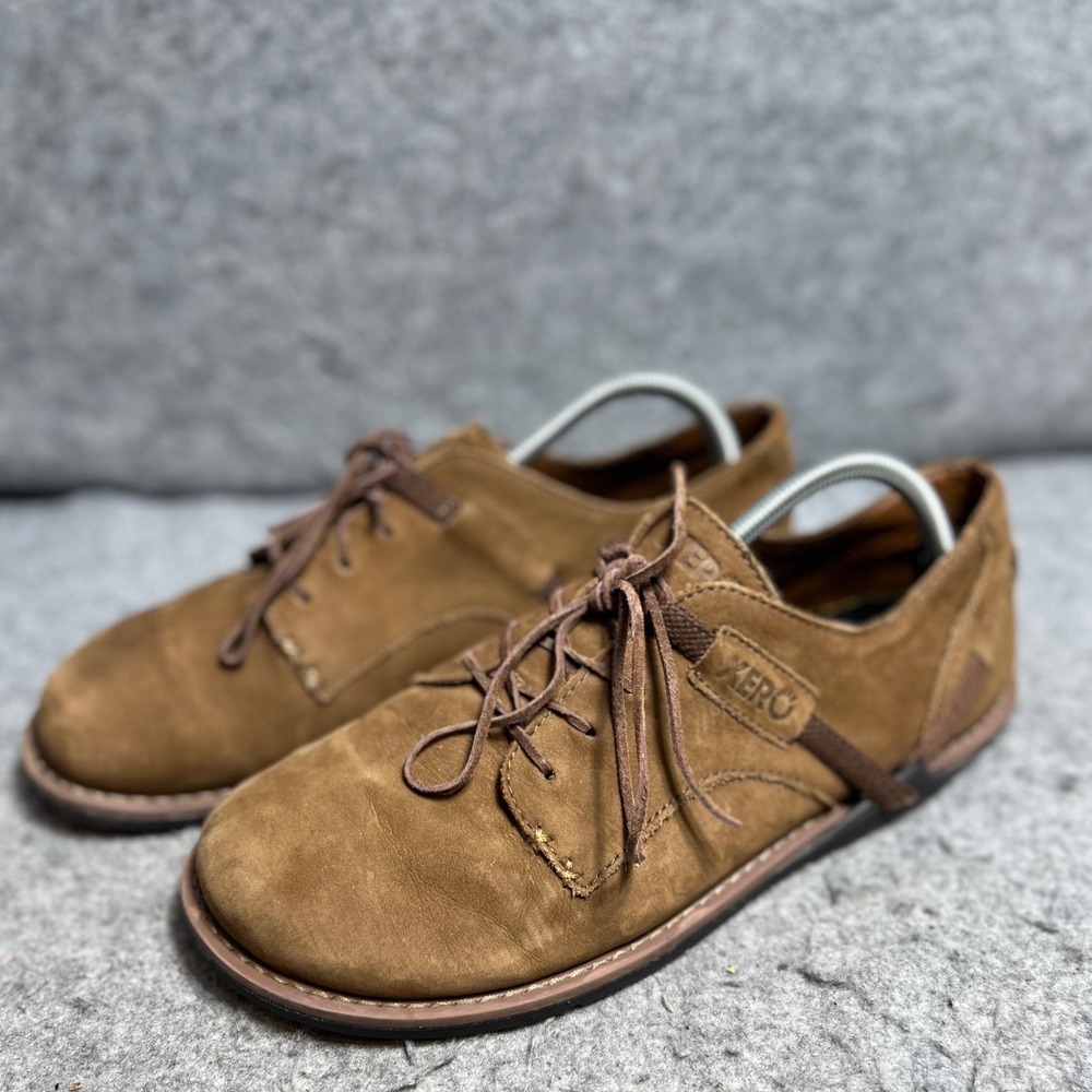 Xero Shoes Alston Mens Minimalist Barefoot Leather Oxford Brown Dress Shoes 11